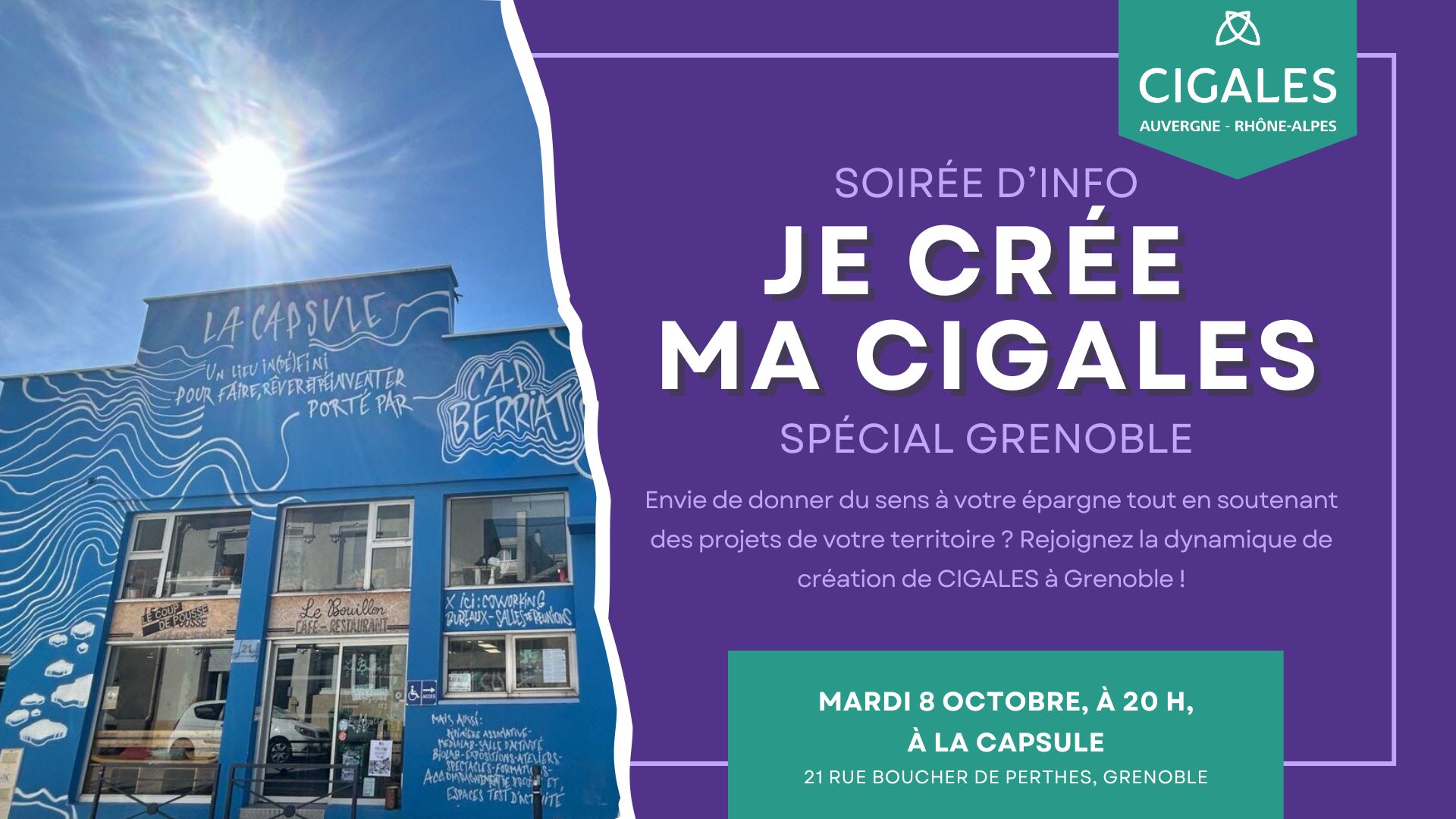 Soirée « je crée ma CIGALES » – Spécial Grenoble