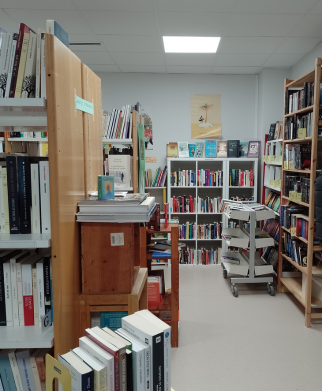 Intérieur de la librairie, des bibliothèques