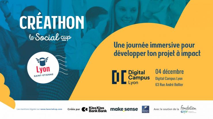 Créathon à impact gratuit - Digital Campus Lyon - 04/12/21 9h30-19h30 