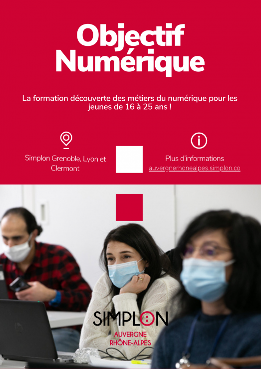 Flyer de présentation Objectif Numérique by Simplon Grenoble 