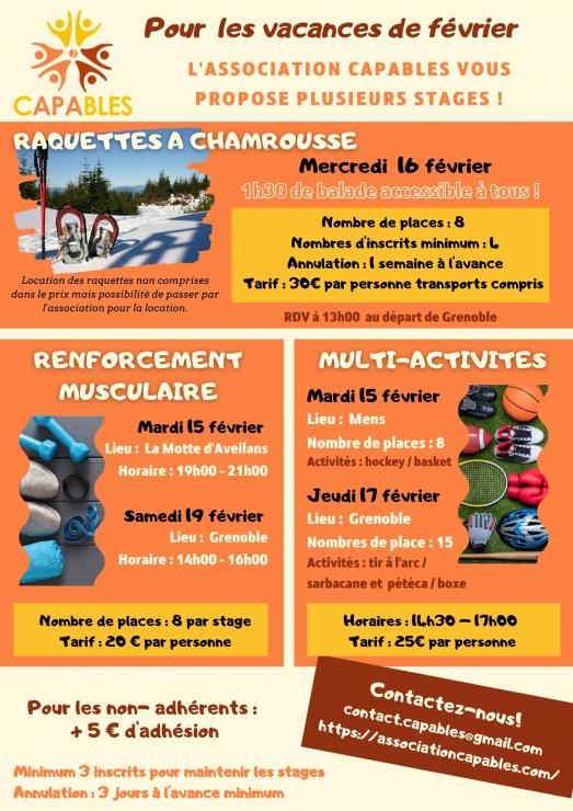 Stage raquette accessible à tous quelque soit votre niveau 