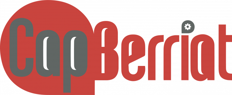 Logo de l'association Cap Berriat en gris et rouge 