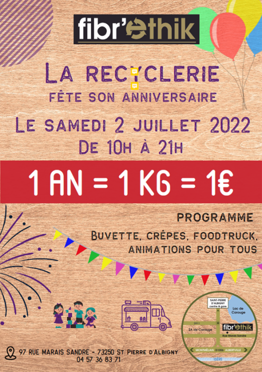 Fête des 1 an de la recyclerie - Saint-Pierre-d'Albigny (73)