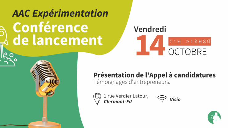 Conférence de lancement / Appel à candidatures Expérimentation - Clermont-Ferrand (63) ou en distanciel