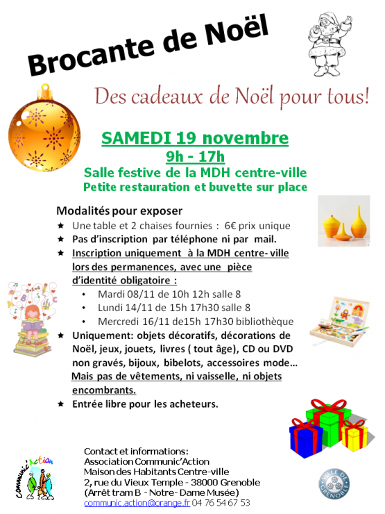 affiche-brocante-noël-Communic'Action-MdH centre ville