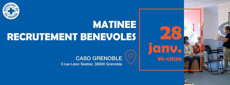 Médecins du Monde Grenoble : Réunion d'information et de recrutement bénévoles