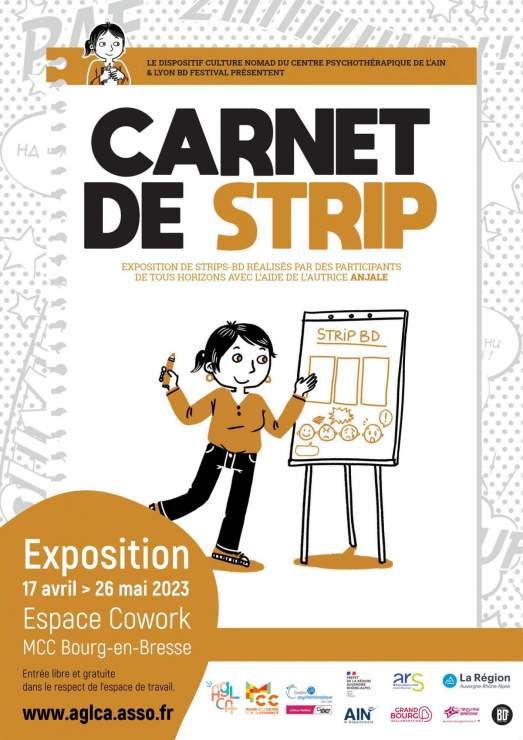 Exposition « Carnet de strip » à l’Espace cowork de la MCC Bourg-en-Bresse