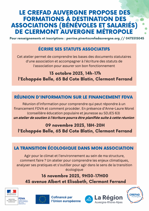 financement FDVA : réunion d'information (Clermont Ferrand) 