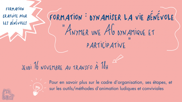 Formation gratuite "Animer une AG dynamique et participative"