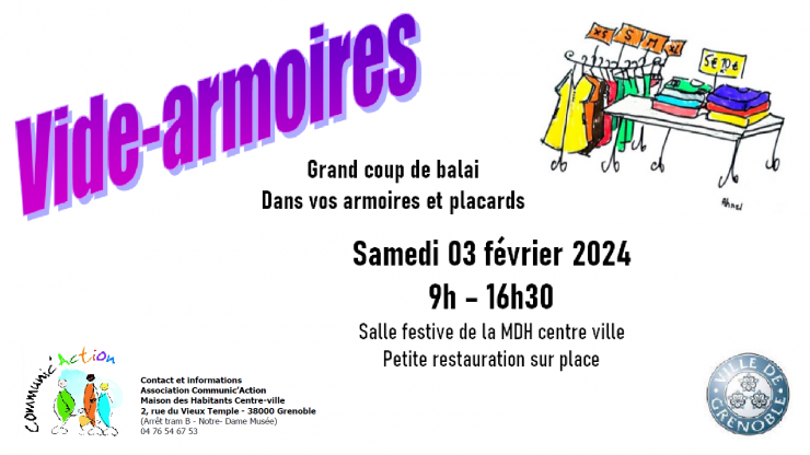 vide armoires - 03 février 2024 - MDH centre Ville - Grenoble