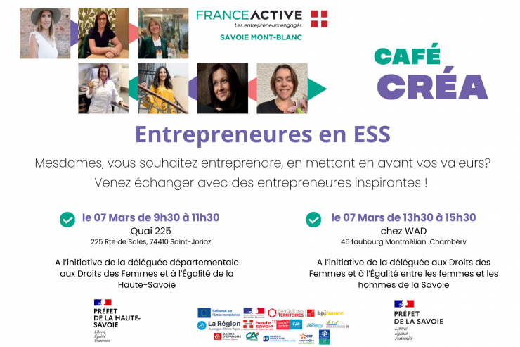 Café créa, entrepreneuriat au féminin. 