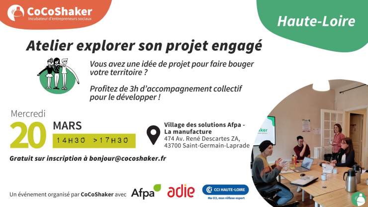 Atelier « Explorer son projet engagé » dans la Haute-Loire