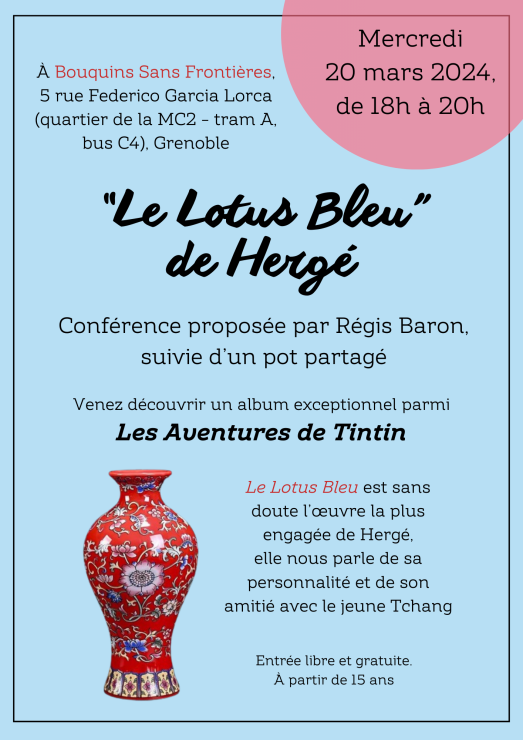 Conférence sur "Le Lotus Bleu" de Hergé