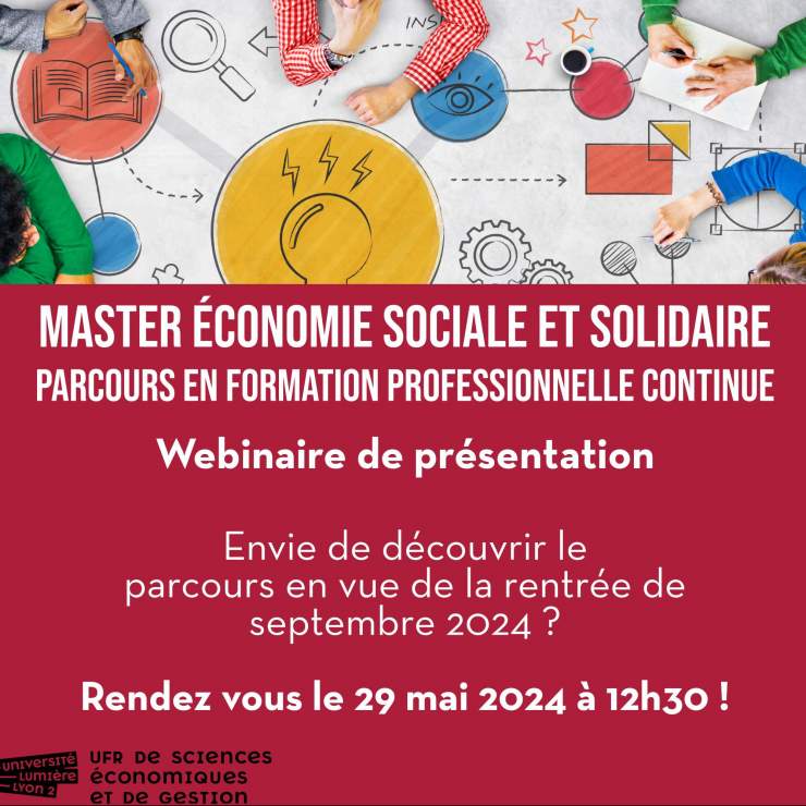 Webinaire de présentation - Master 2 Économie Sociale et Solidaire - Formation Continue