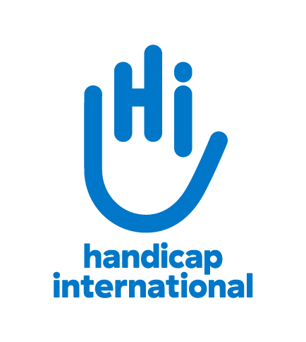 Handicap International ; Image d'une main qui forme les lettres HI  