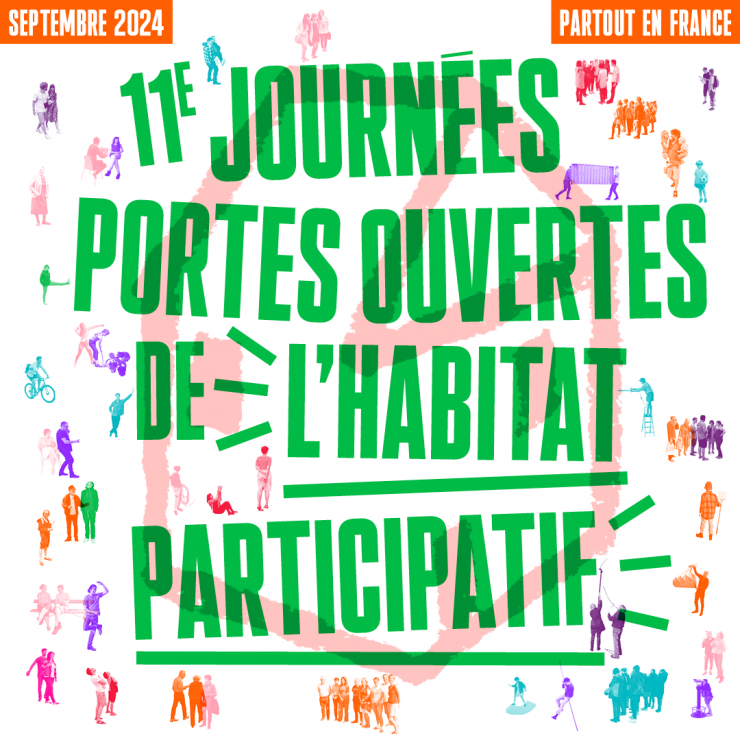 affiche annoncant les 11ème journées Portes Ouvertes des projets d'Habitat Participatif 