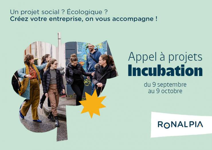 Visuel appel à projet incubation Ronalpia 