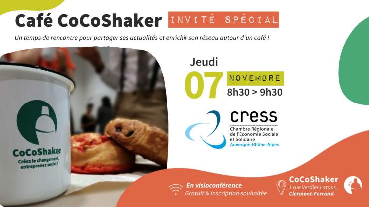 Café CoCoShaker avec la CRESS Auvergne-Rhône-Alpes