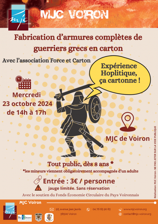 Ça cartonne ! Création d'espaces ludiques et armures guerrières en carton - MJC Voiron