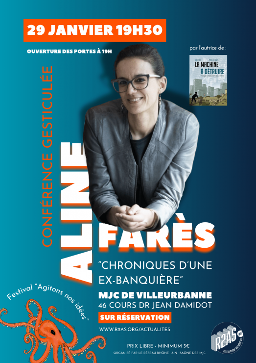 Affiche Conférence Gesticulée du 29 janvier Aline Farès