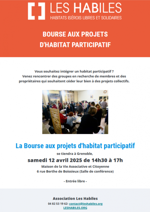 affiche sur l'évènement de la Bourse aux projets Les HABILES