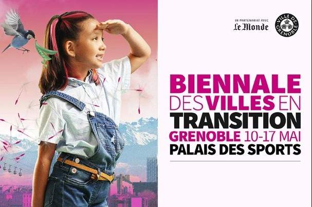 Affiche de la biennale des villes en transition de Grenoble