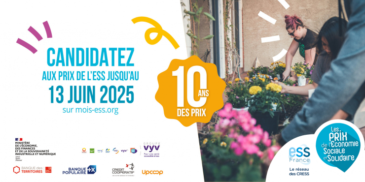 Candidatez aux prix de l'ESS jusqu'au 13 juin 2025