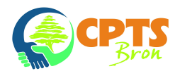 logo de la cpts de Bron avec un cèdre 