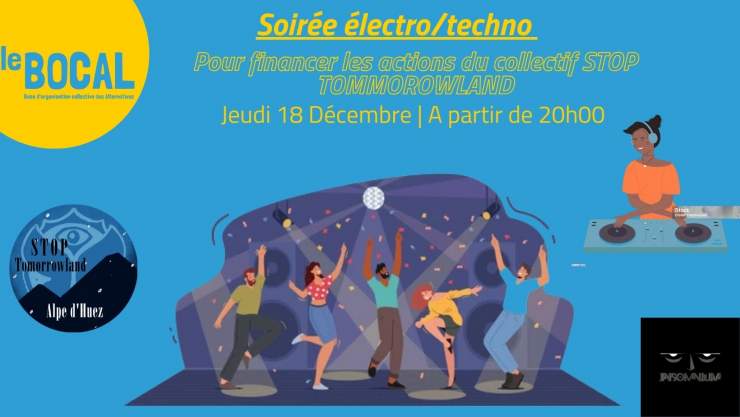 En haut est écrit "Soirée Insomnim électro/techno"