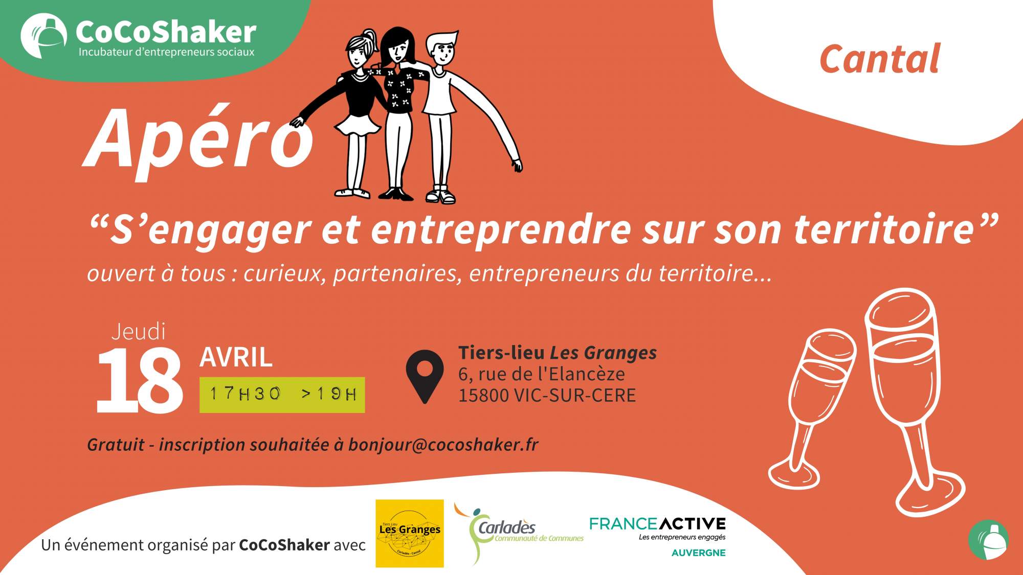 Apéro « S’engager et entreprendre sur son territoire » à Vic-sur-Cère