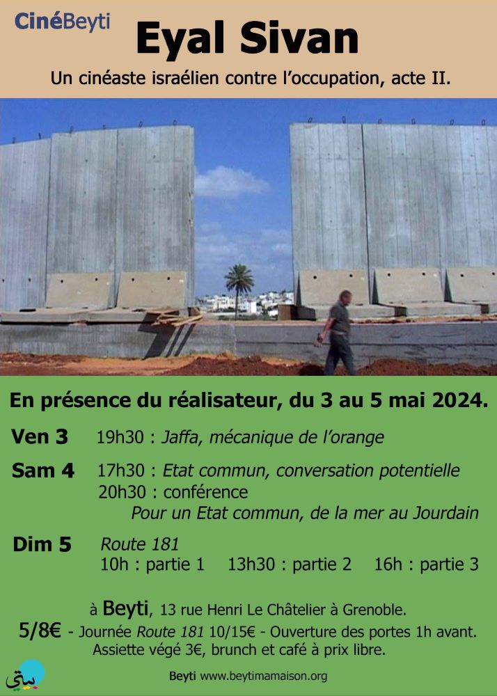 CinéBeyti propose une conférence : Etat commun, conversation potentielle. Eyal Sivan