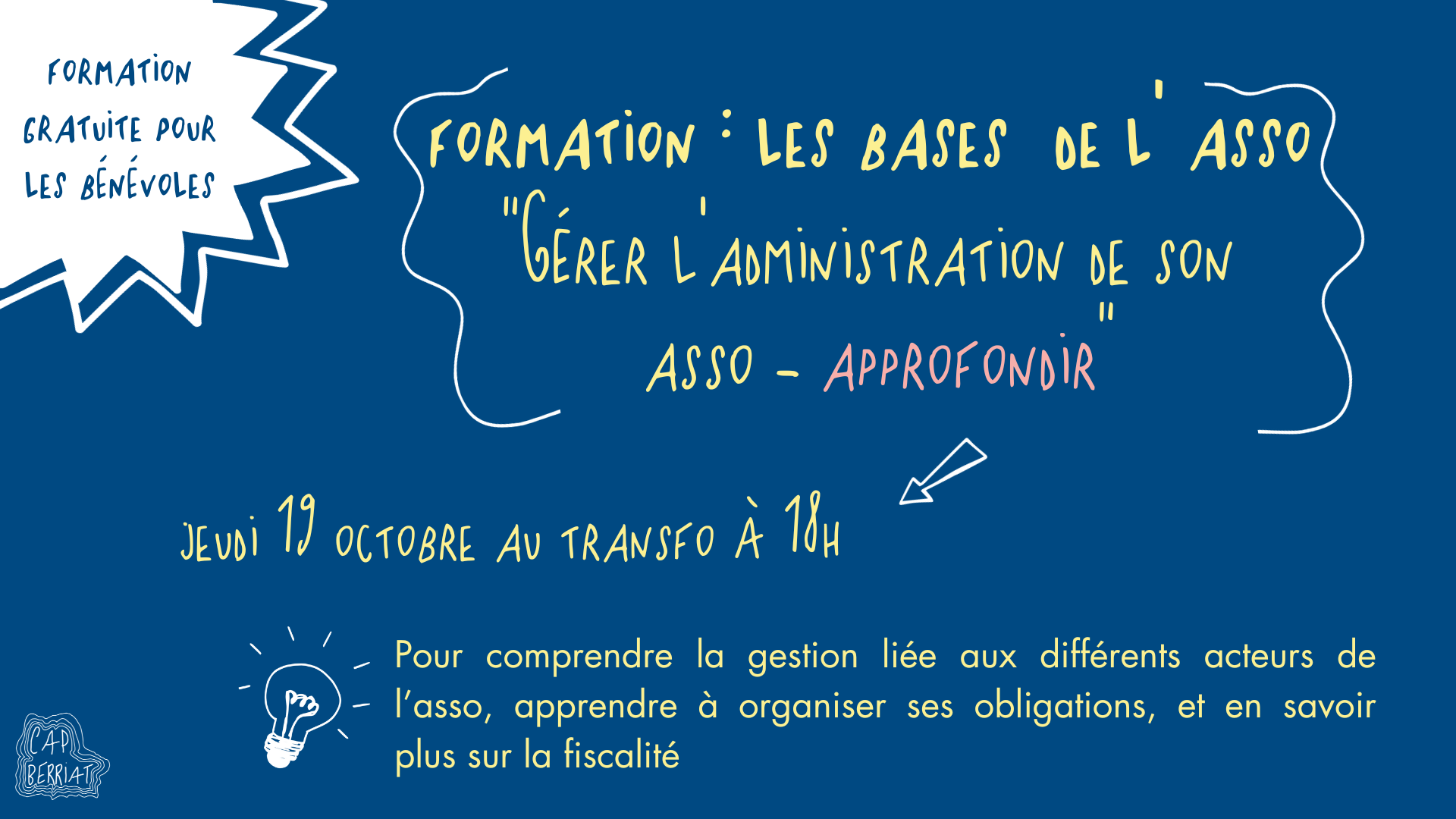 Formation gratuite « Gestion administrative d’une association – approfondissements » Formation gratuite « Gestion administrative d’une association – approfondissements »