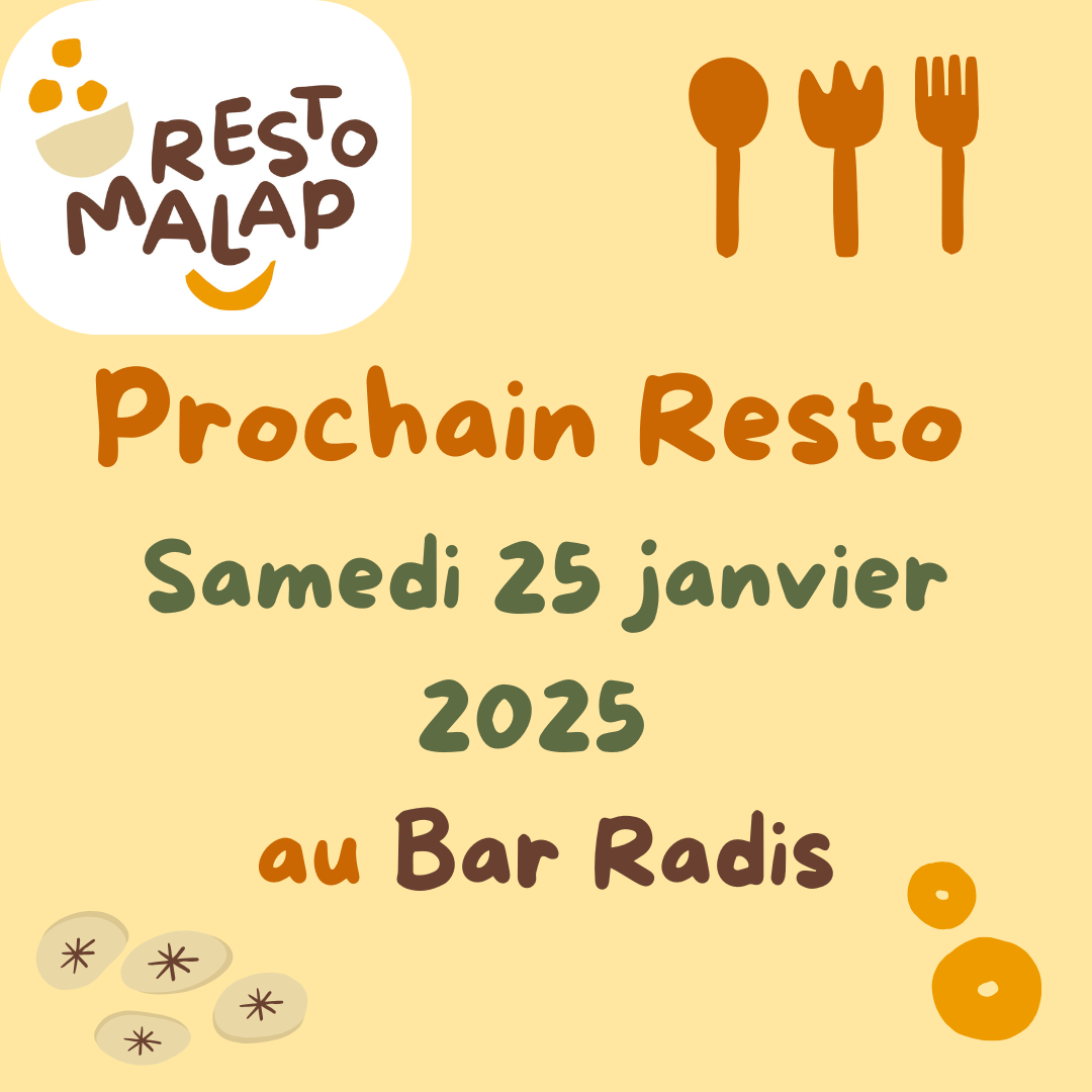 Resto Malap le 25 janvier au Bar Radis
