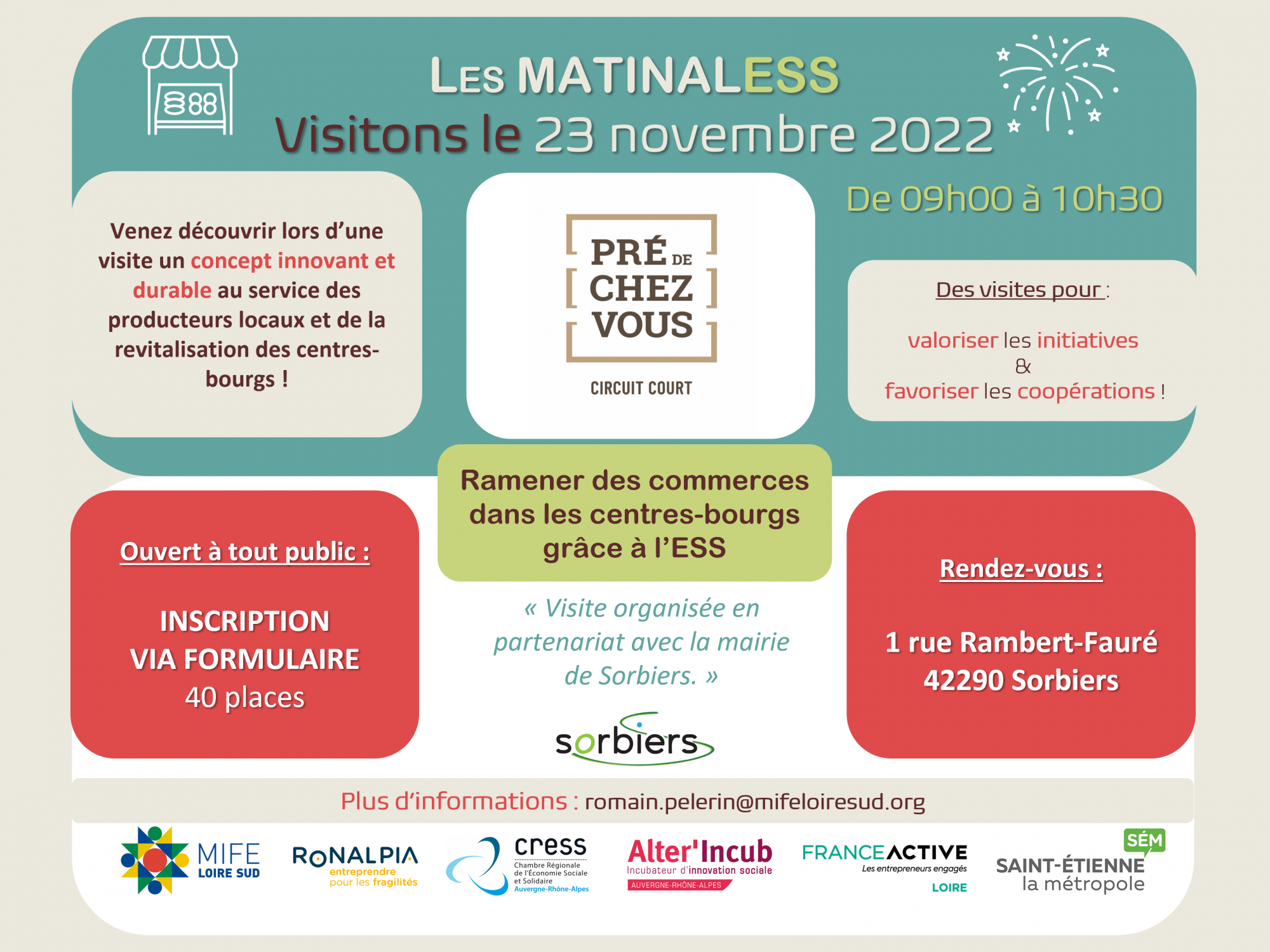 (Re)dynamisation des centres-villes et centres-bourgs avec l&rsquo;économie sociale et solidaire – Sorbiers (42)