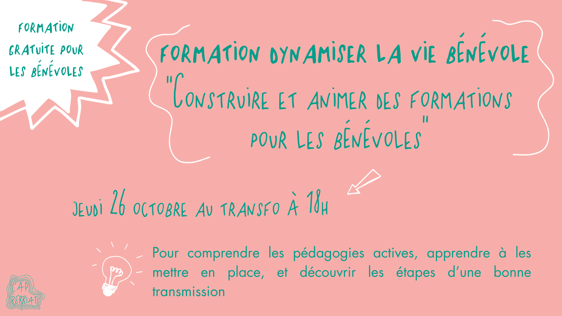 Formation gratuite « Construire et animer des formations pour les bénévoles » Formation gratuite « Construire et animer des formations pour les bénévoles »