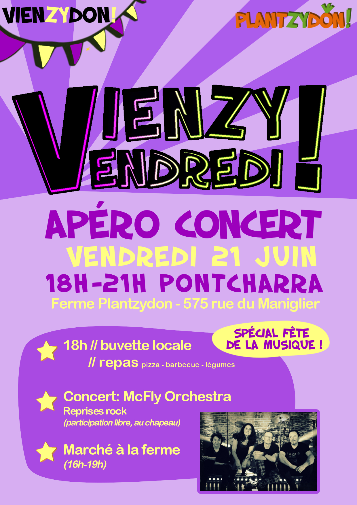 Vienzy’vendredi – fête de la musique à la ferme Vienzy’vendredi – fête de la musique à la ferme