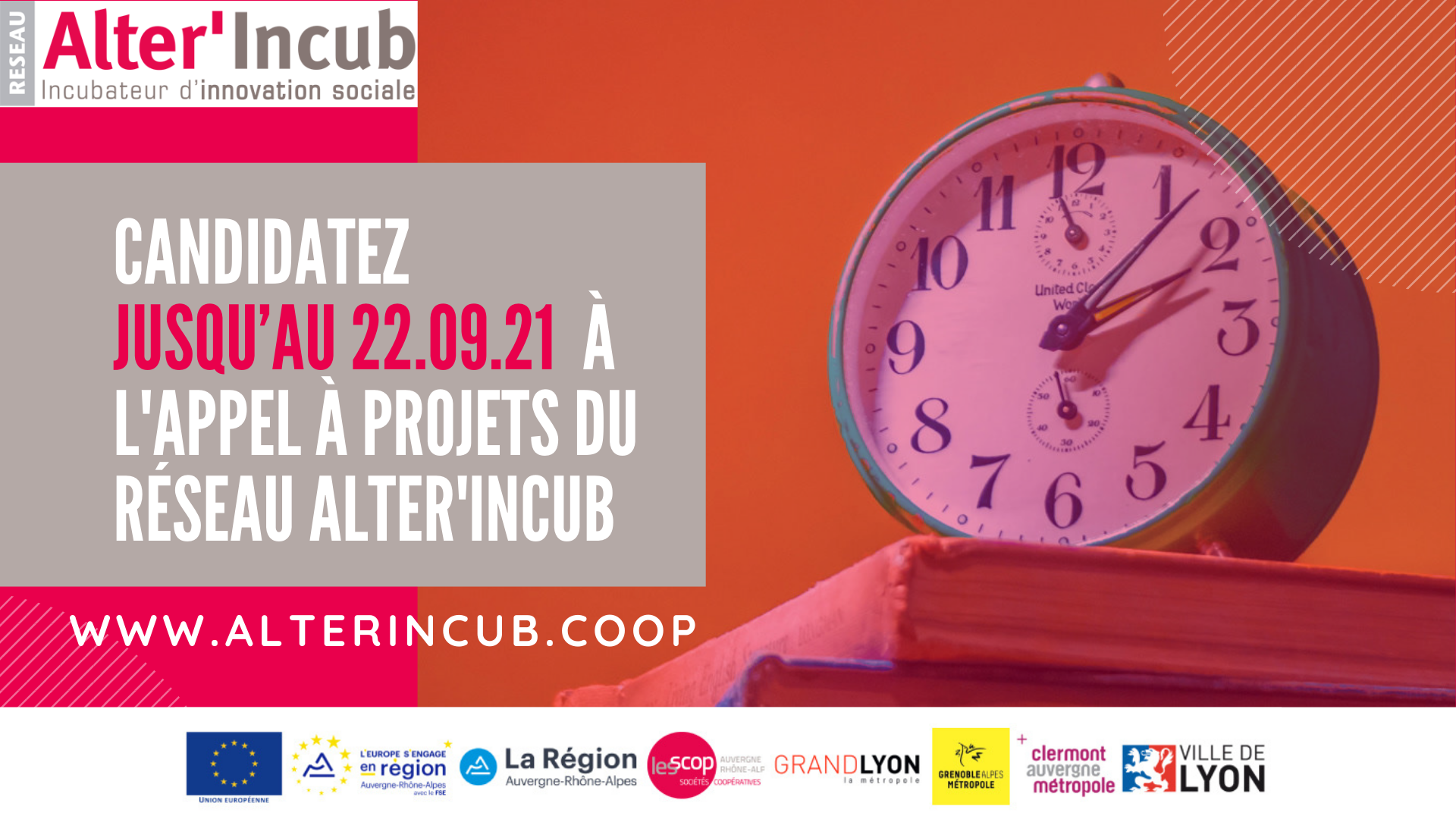 Appel à projets 2021 du réseau Alter&rsquo;Incub : candidatez !