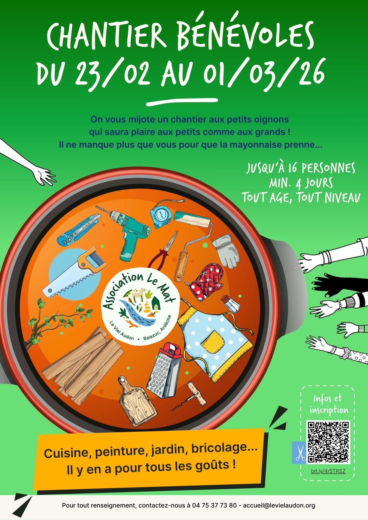 Chantier bénévole Hiver 2026 de l&rsquo;association LE MAT