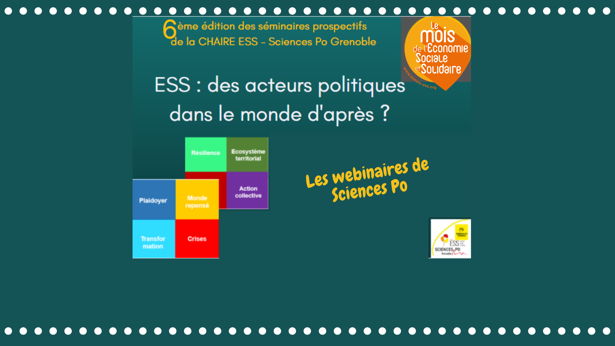 Webinaire ESS, des acteurs politiques dans le monde d&rsquo;après
