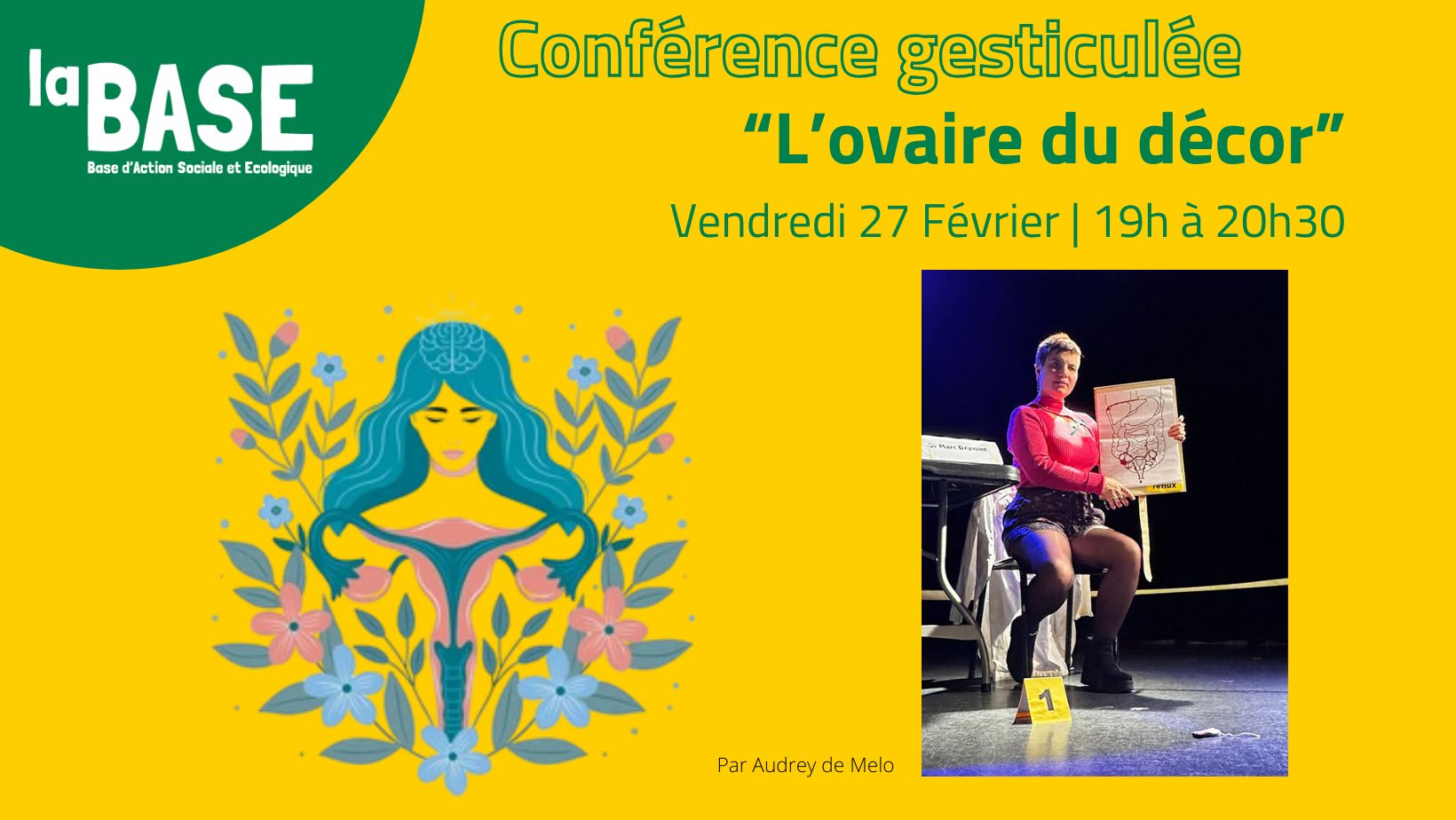 🩺♀️ Conférence gesticulée « L&rsquo;ovaire du décor » ♀️🩺