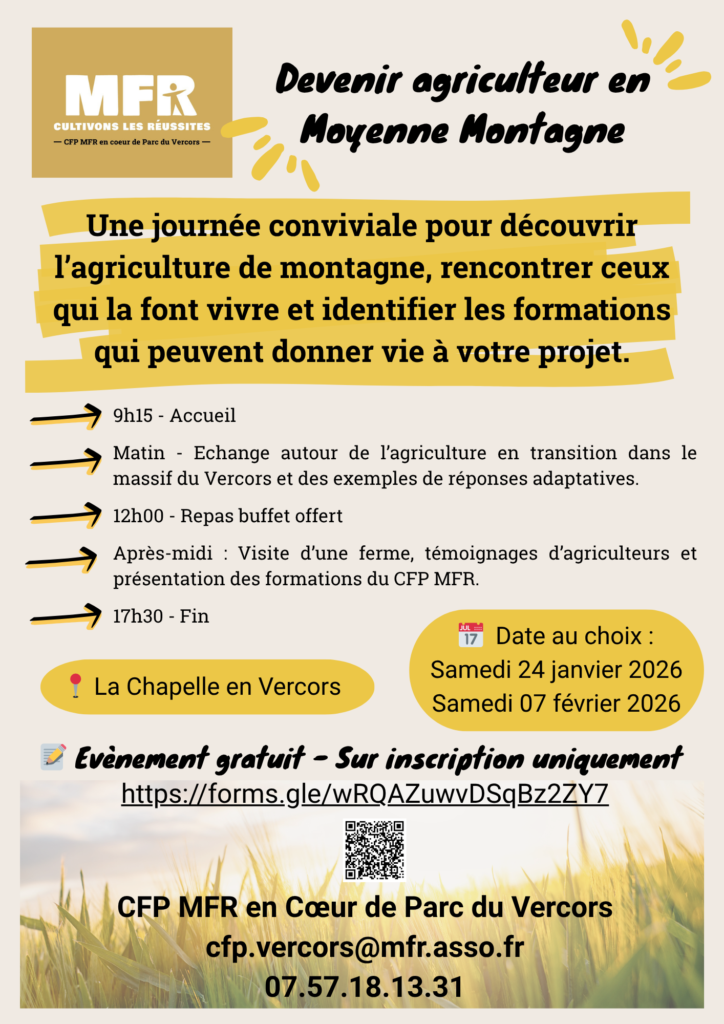 Journée « Devenir Agriculteur en Moyenne Montagne »