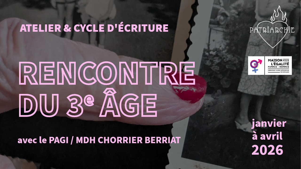 Atelier, cycle d&rsquo;écriture : Rencontre du 3e âge