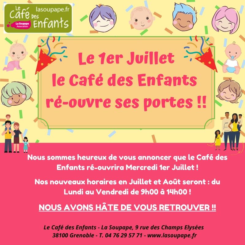 Le Café des Enfants ré-ouvre ses portes !