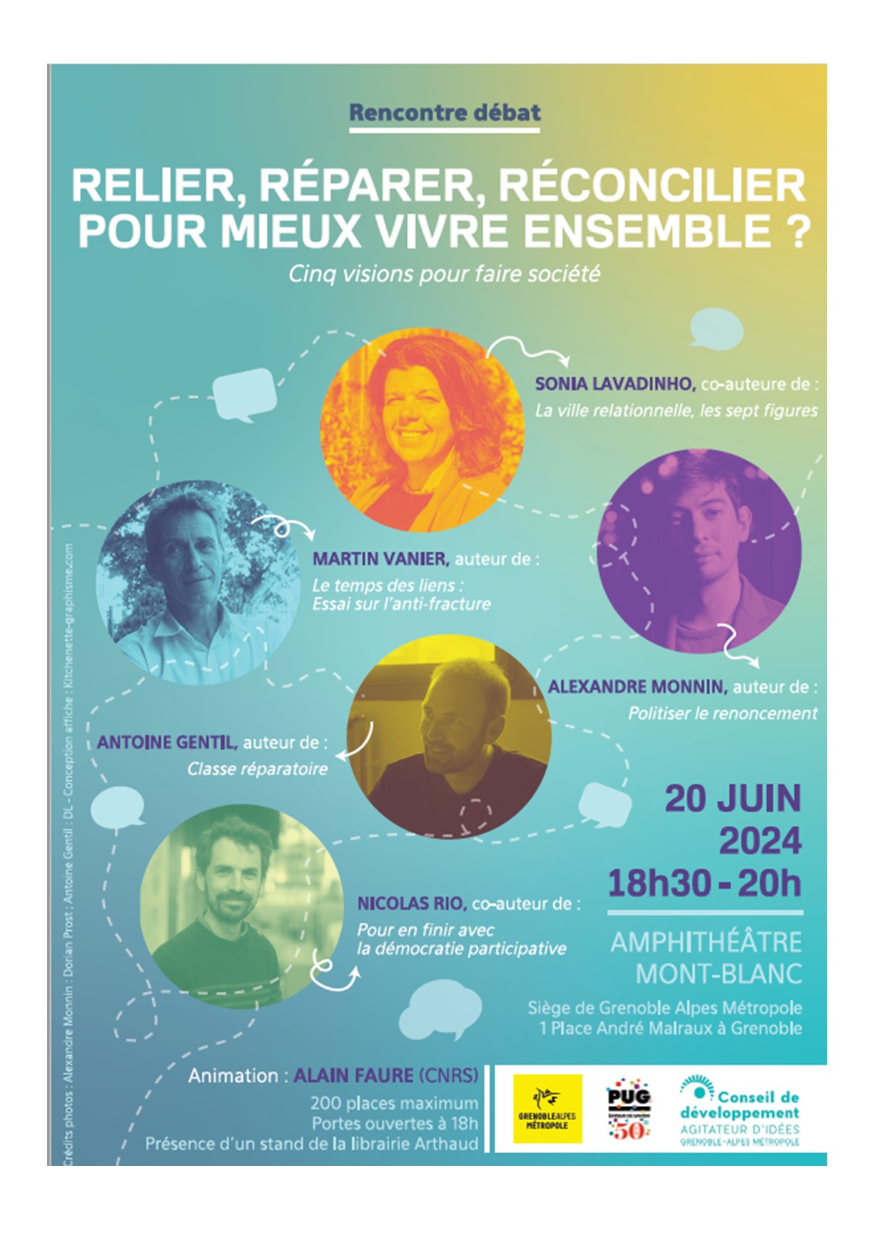 Rencontre Débat : Relier, Réparer, Réconcilier pour mieux vivre ensemble ? 5 visions pour faire société
