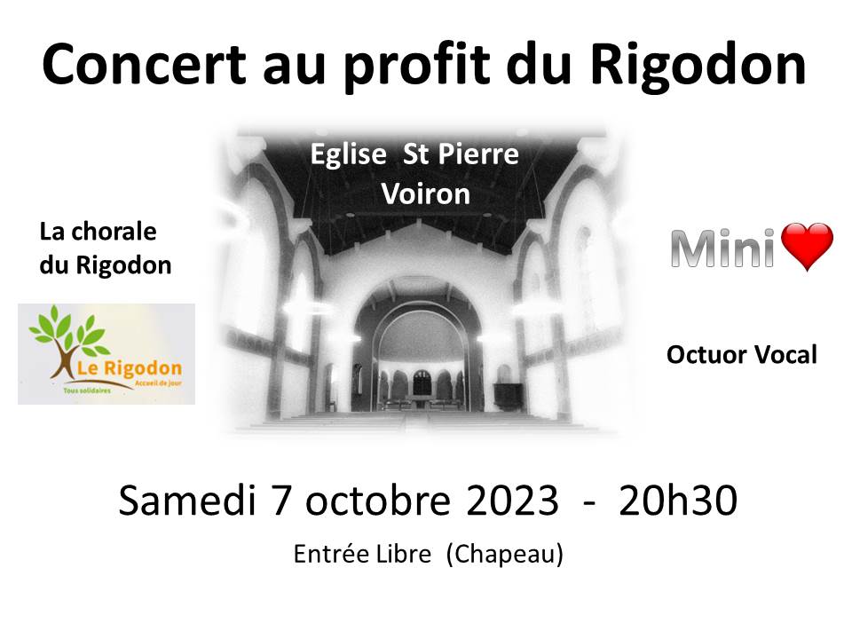 Concert caritatif pour l&rsquo;Accueil de jour Le Rigodon
