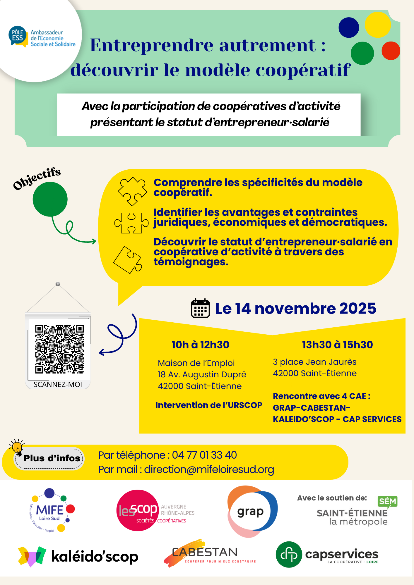Atelier ESS : Entreprendre autrement : découvrir le modèle coopératif