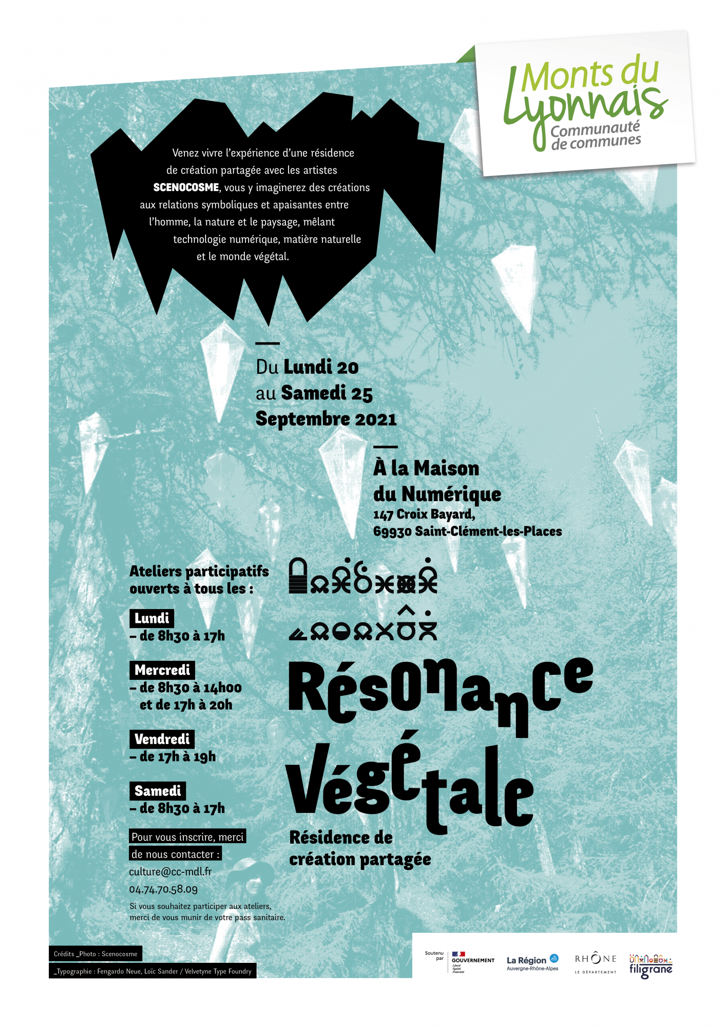 Résonance Végétale – Résidence de création partagée avec les artistes Scenocosme – Saint-Clément-les-Places (69)