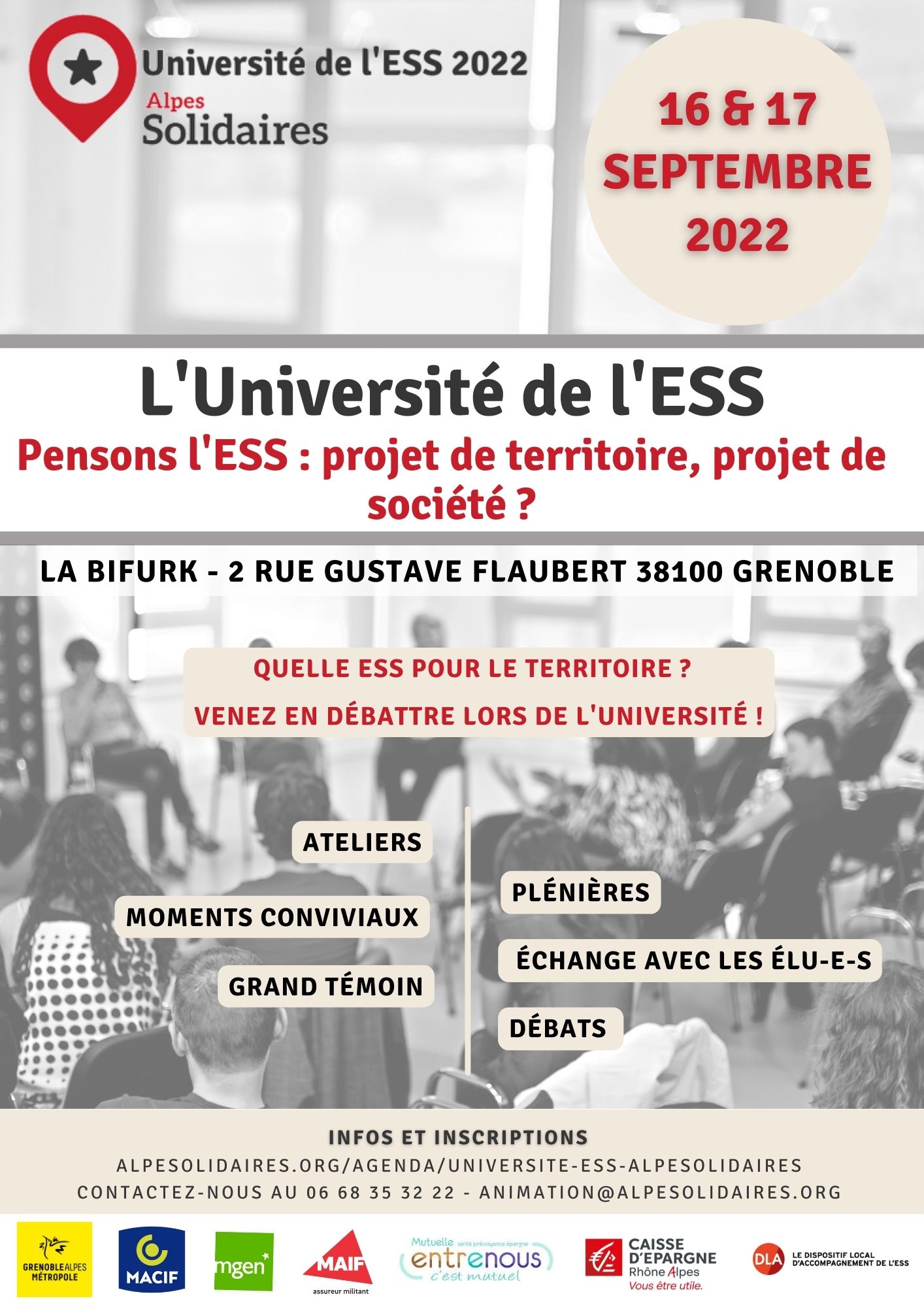 LE PROGRAMME : L’Université de l’ESS d’Alpesolidaires – Pensons l’ESS : projet de territoire, projet de société ? LE PROGRAMME : L’Université de l’ESS d’Alpesolidaires – Pensons l’ESS : projet de territoire, projet de société ?