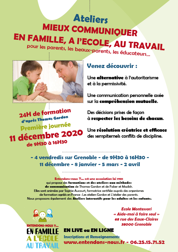 Mieux communiquer en famille, à l&rsquo;école, au travail – d&rsquo;après Thomas Gordon