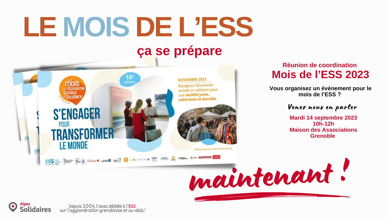 Réunion de coordination Mois de l’ESS Réunion de coordination Mois de l’ESS